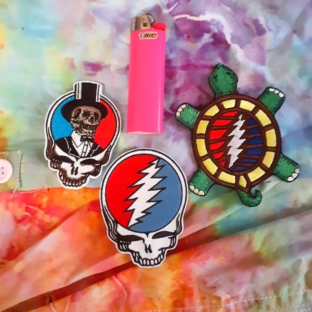 Grateful Dead Patch lot, Terrapin, SYF, top hat Stealie